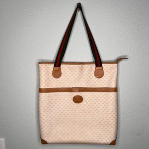 Authenticated Gucci Micro GG Supreme Canvas Vintage Shoulder Bag